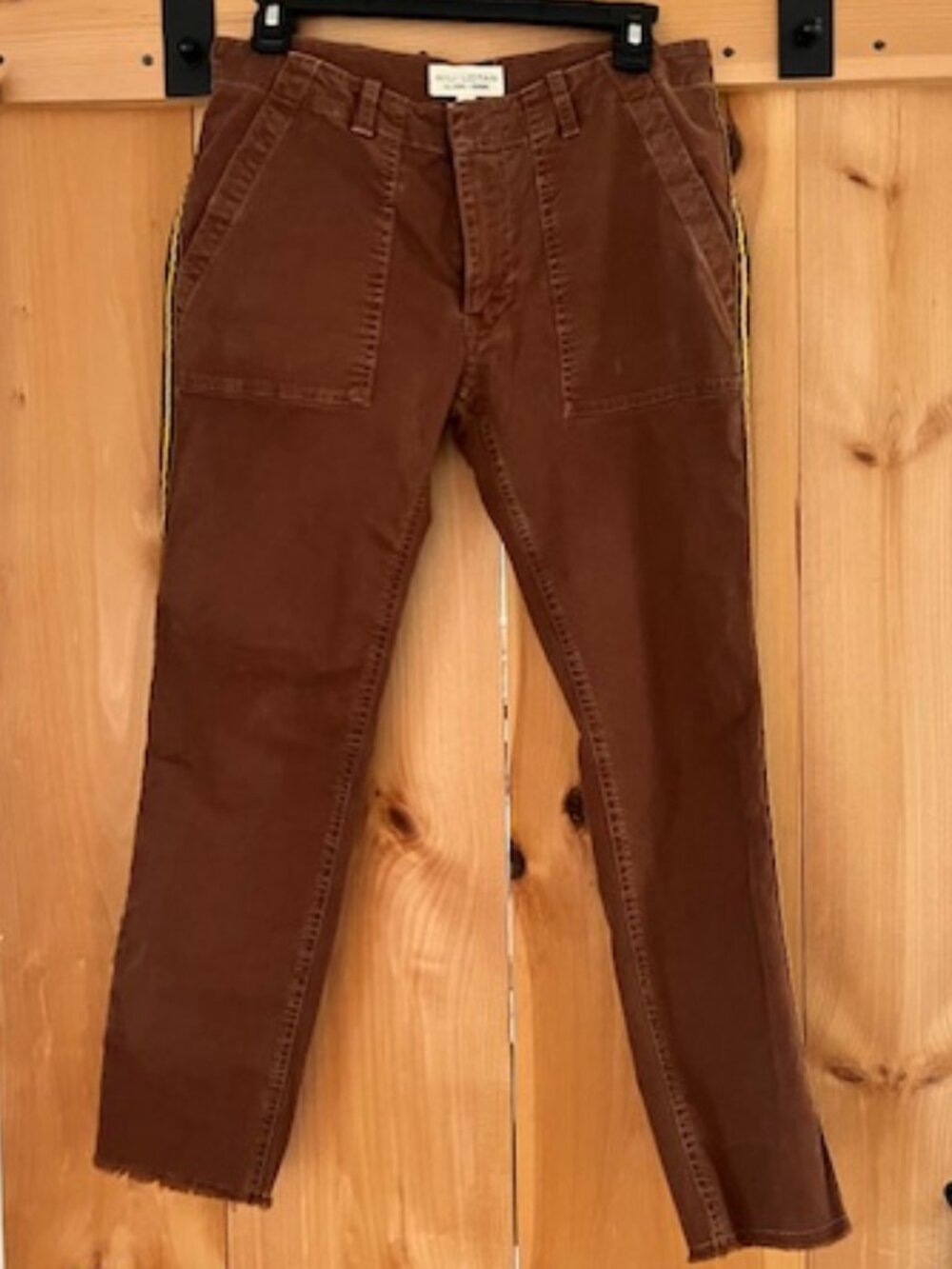 Nili Lotan - Jenna Caramel Ankle Pants with Raw Hem